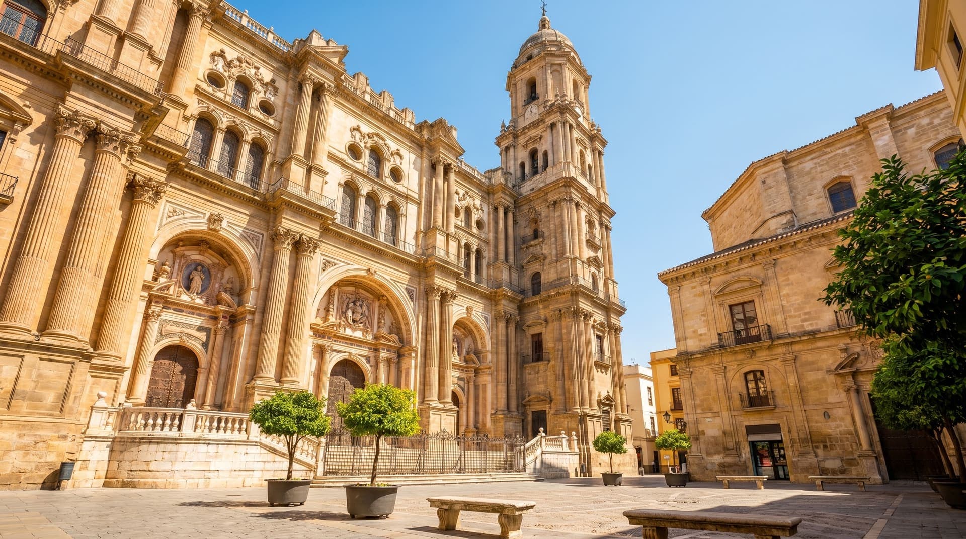 Málaga, Spain, editorial landmark