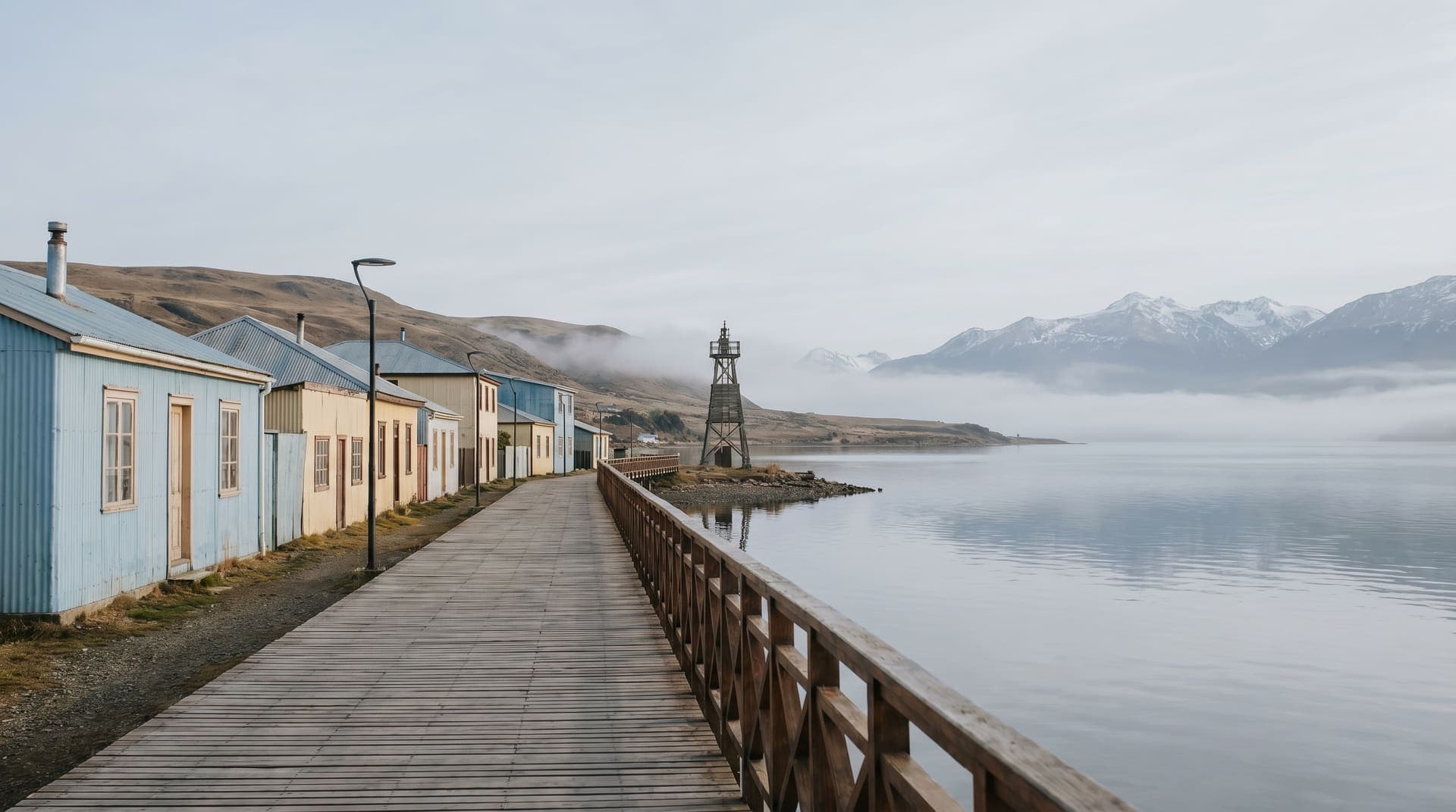 Puerto Natales, Chile, editorial landmark